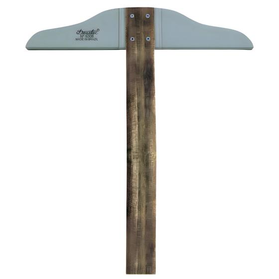 Imagem de Regua T Madeira Trident com Borda de Acrílico e Cabeçote Fixo 80cm - 5308