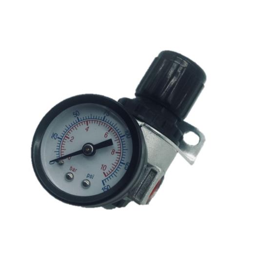 Imagem de Regulador De Pressão Rede De Ar Comprimido Com Manômetro - 1/4"-  Werk Schott