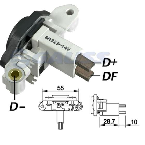 Imagem de Regulador de Voltagem Van 1998 a 2003 Gauss GA223