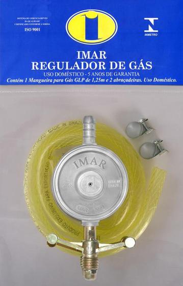 Imagem de Regulador para Gás Imar com Mangueira 1,25 m - Arim