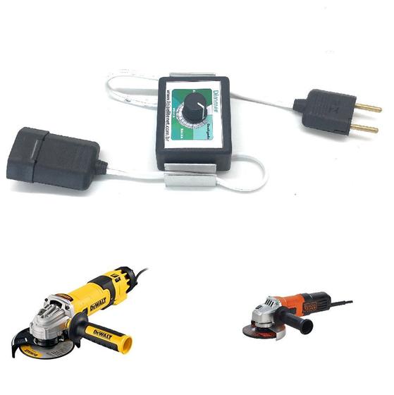 Imagem de regulador velocidade esmerilhadeiras lixadeiras dimer (controlador velocidade) até 1000W politriz (completo com tomadas e dissipador)