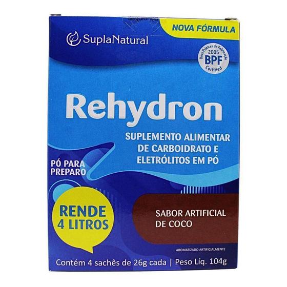 Imagem de Rehydron 4 sachês sabor coco com 26g - SUPLANATURAL