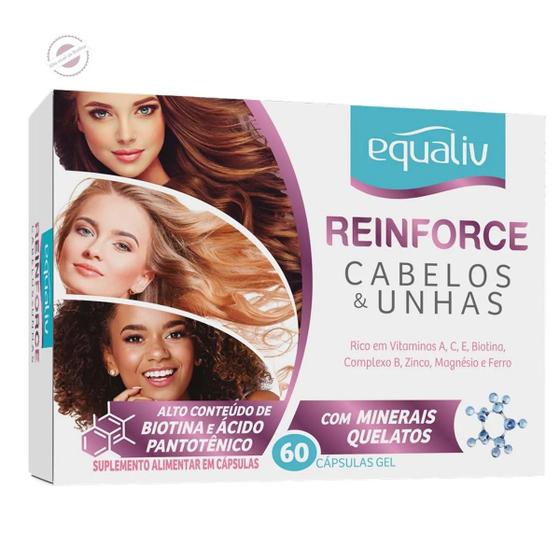 Imagem de Reinforce Cabelos E Unhas Biotina C/60 Cápsulas - Equaliv