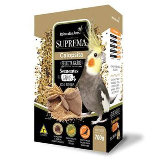 Imagem de Reino das Aves Mistura Sementes Super Premium  Calopsita Suprema Selecta Grãos 700g