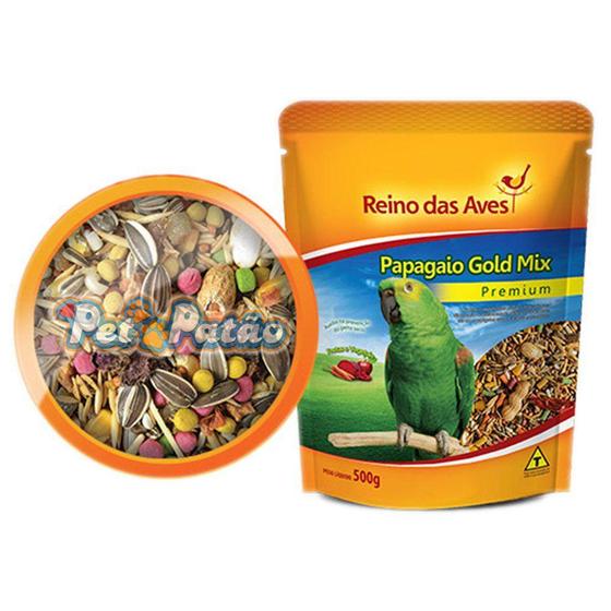 Imagem de Reino das aves papagaio gold mix 500g - un