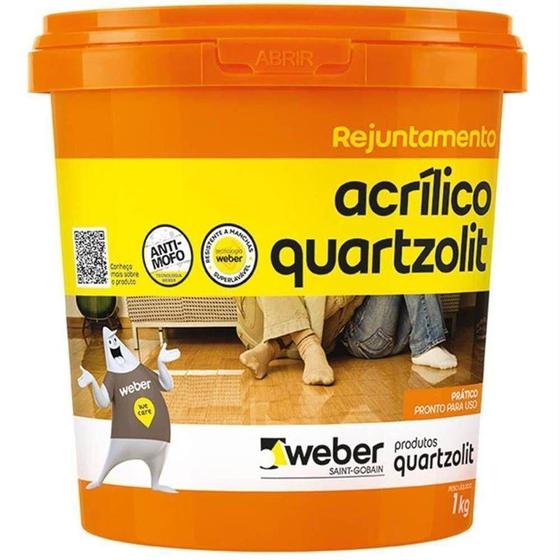 Imagem de Rejunte Acrílico 1kg Cinza Outono Quartzolit