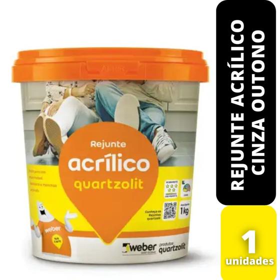 Imagem de Rejunte acrilico 1kg cinza outono quartzolit