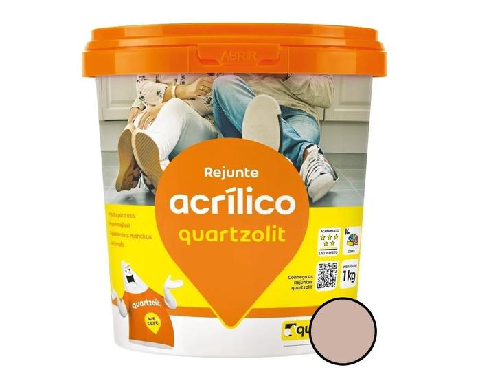 Imagem de Rejunte Acrílico 1kg Pronto Quartzolit - Marrom Tabaco