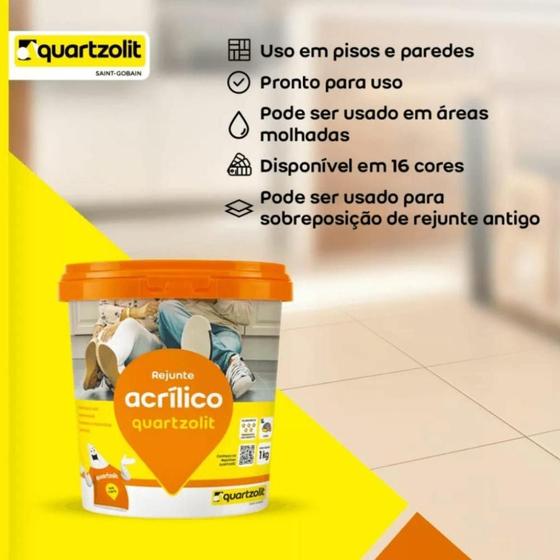 Imagem de Rejunte acrilico bege 1 kg quartzolit