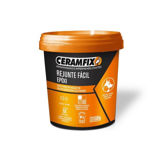 Imagem de Rejunte Ceramfix Epoxi 0,500 Kg Platina 603808