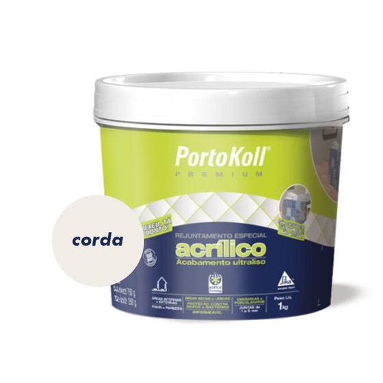 Imagem de Rejunte Especial Acrílico Cor Corda de 1kg Porto Koll