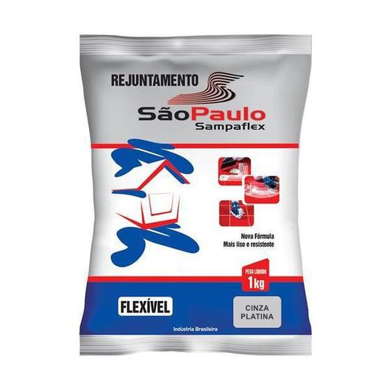 Imagem de Rejunte Flexível Cinza Platina 1Kg Sampaflex