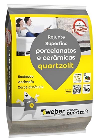 Imagem de Rejunte Porcelanato Branco 01kg Quartzolit