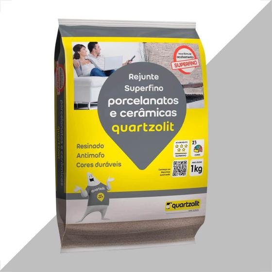 Imagem de Rejunte quartzolit 1kg porcelanato cinza urbano