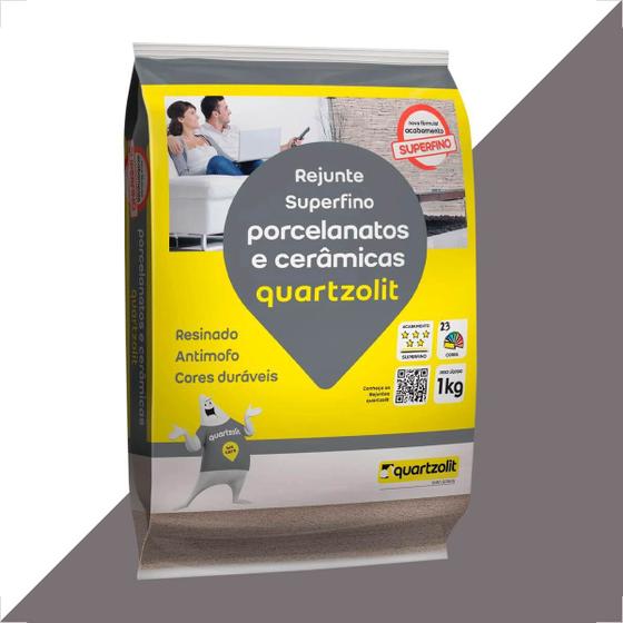 Imagem de Rejunte quartzolit 1kg porcelanato preto grafite