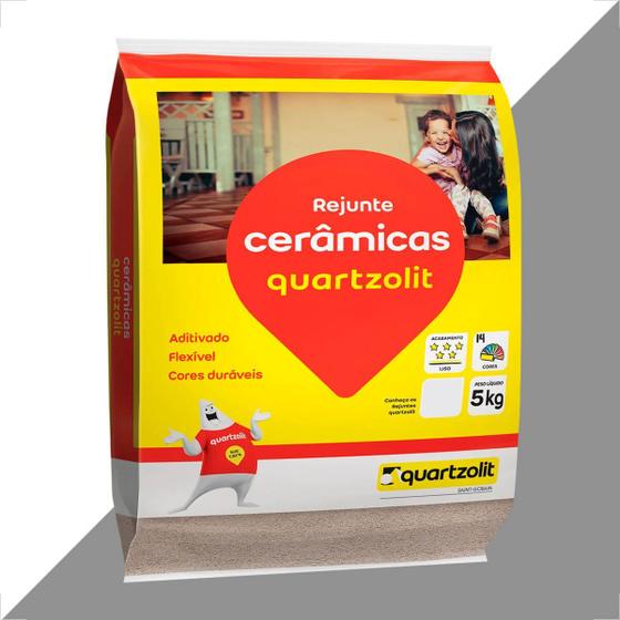 Imagem de Rejunte quartzolit 5kg cinza artico flexivel