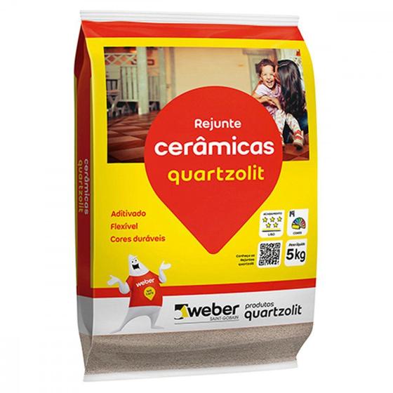 Imagem de Rejunte Quartzolit Branco 5K - Kit C/6 Saco