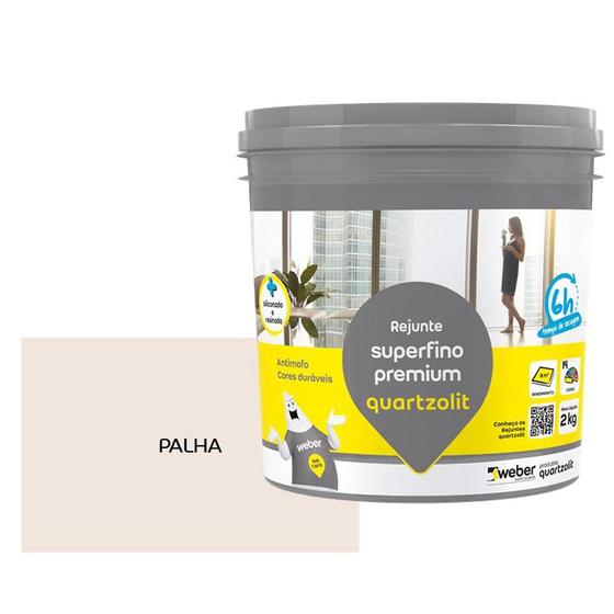 Imagem de Rejunte Superfino Premium Palha Pt 2Kg Quartzolit