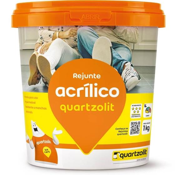 Imagem de Rejunte Weber Color Acrílico Preto-Grafite 1 Kilo - 0286.00042.0006CX - QUARTZOLIT