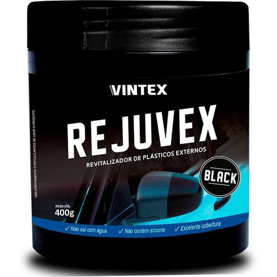 Imagem de Rejuvex Black Vonixx 400g Revitaliza Plasticos Preto