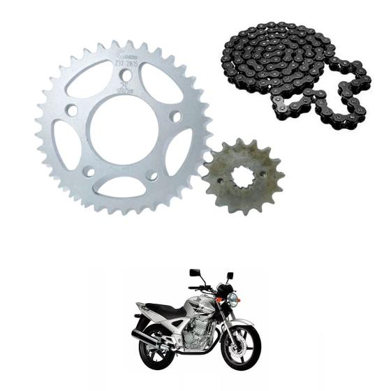 Imagem de RELACAO CBX 250 TWISTER REDUZIDA 37-15 ate 208  PASSO 428