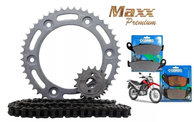 Imagem de Relação Maxx + Pastilha Cobreq Nxr Bros 160 Xre 190 2015 Ate 2018 Sem Cbs
