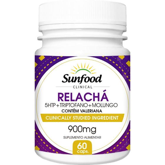 Imagem de Relachá (5HTP + Triptofano + Molungo) 900mg 60 Cápsulas - Sunfood