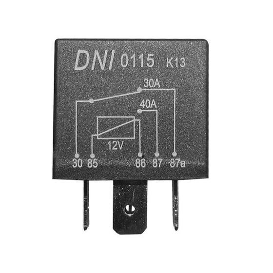 Relé Automotivo Dni Auxiliar de Comando 5 Terminais 40 30A 12V Menor preço em Relé Automotivo Dni Auxiliar de Comando 5 Terminais 40 30A 12V