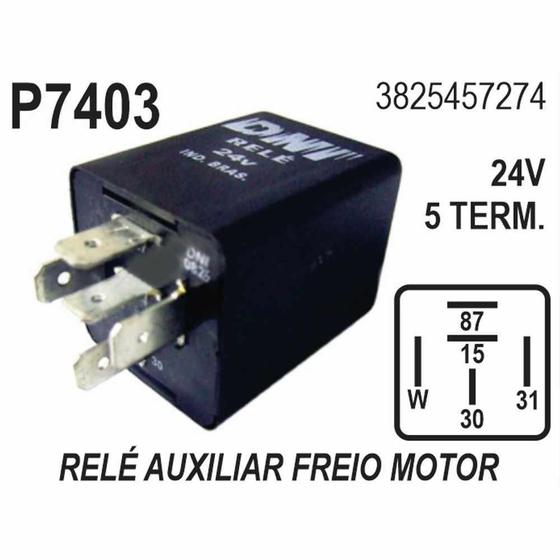 Imagem de RELE AUXILIAR para MBB/ FREIO MOTOR / CONTROLE ROTACAO/ CAMB