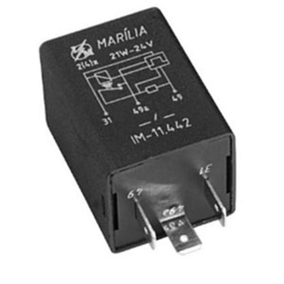 Relé de pisca 3 terminais 24v 4+ 4 21w scania Menor preço em Relé de pisca 3 terminais 24v 4+ 4 21w scania