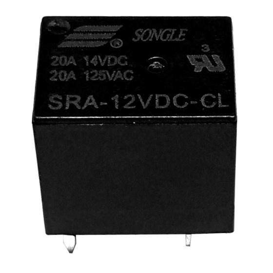 Imagem de Rele Eletromecânico 12V Corrente 20A Model. SRA-12VDC-CL
