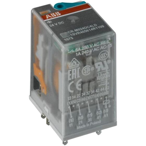 Imagem de Rele Interface Plug-In 24 VCC 6a 4 Reversiveis CRM024DC4 ABB
