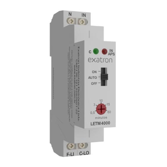 Imagem de Relé Temporizador Minuteria Multifunção LETM4000 Tensão: 100-240V~ Exatron