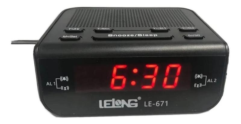 Imagem de Relógio 671 Despertador Digital Elétrico De Mesa Radio Am Fm