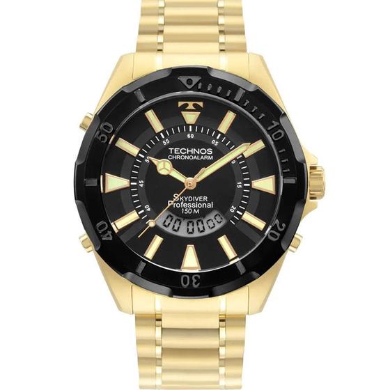 Imagem de Relógio Anadigi Masculino Dourado Technos Skydiver - WT205GA/1P