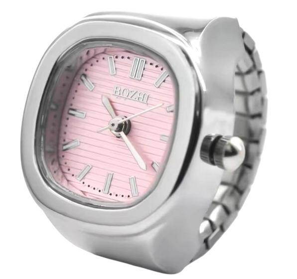 Imagem de Relógio Anel Fashion Regulável Elástico Aço Quartz Analógico
