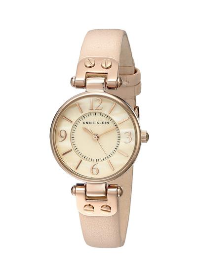 Imagem de Relógio Anne Klein 10/9442RGLP feminino em couro rosa dourado