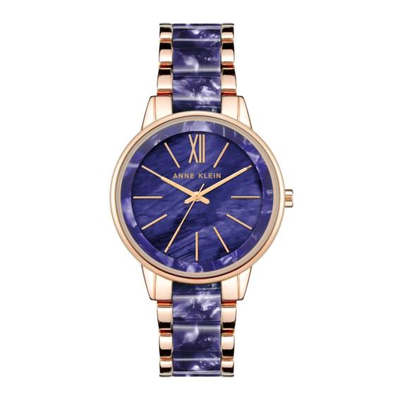 Imagem de Relógio Anne Klein Feminino - Pulseira de Resina Azul Marinho - Resistente à Água (30m)