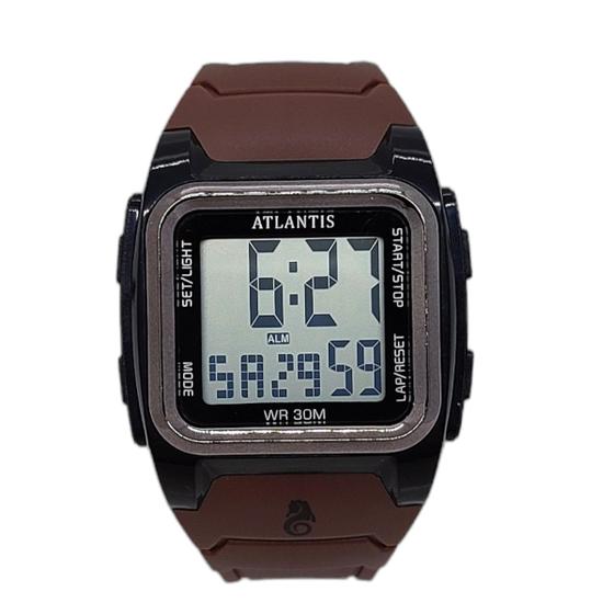 Imagem de Relógio Atlantis Digital Com Luz Alarme Data Resistente Água