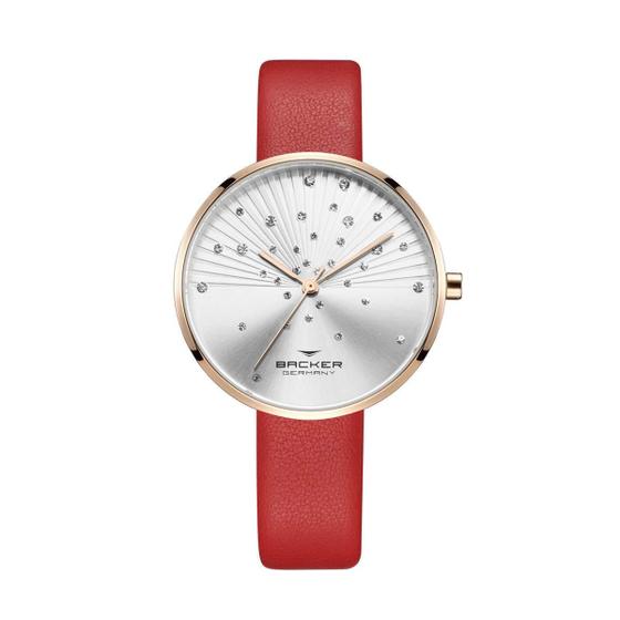 Imagem de Relógio Backer Feminino 13013112F Si Casual Rosé/Vermelho