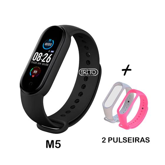 Imagem de Relogio Bracelet Digital M5 Bluetooth Saude + 2 Pulseiras