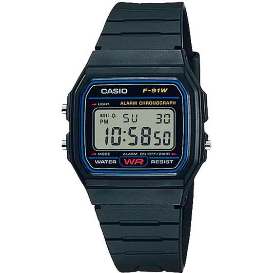 Imagem de Relógio Casio F-91W-1DG Alarme Cronômetro