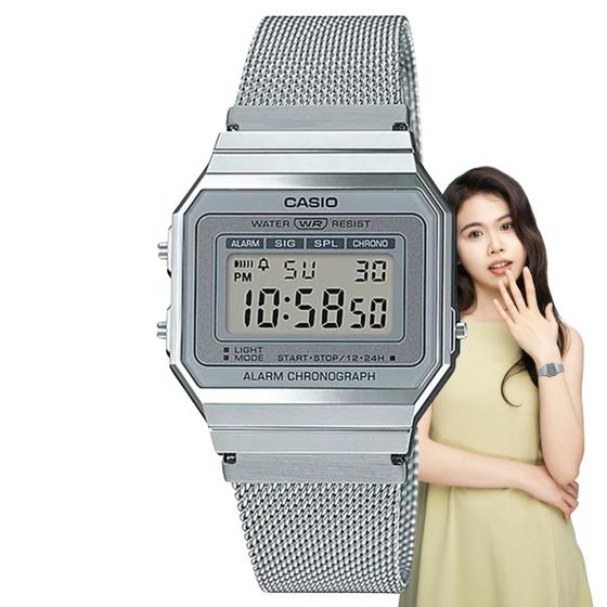 Imagem de Relógio Casio Feminino Digital Prata A700WM-7ADF