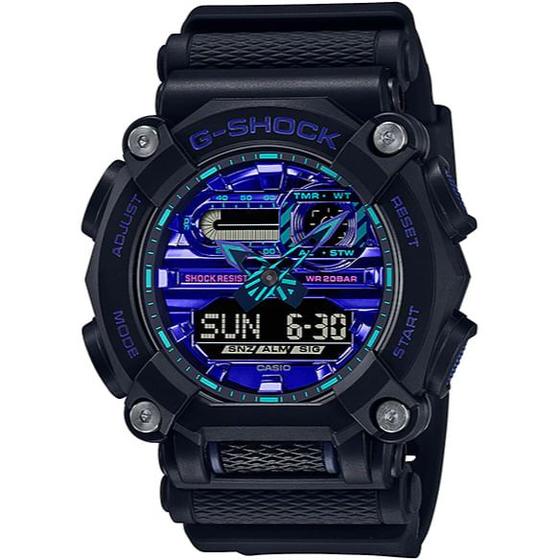 Imagem de Relógio CASIO G-SHOCK masculino roxo preto GA-900VB-1ADR