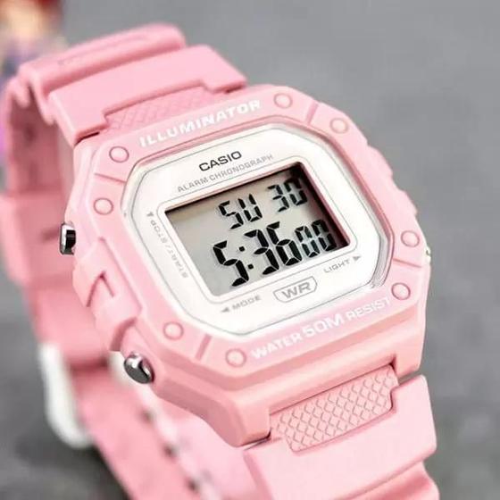 Relógio CASIO Illuminator feminino rosa W-218HC-4AVDF Menor preço em Relógio CASIO Illuminator feminino rosa W-218HC-4AVDF
