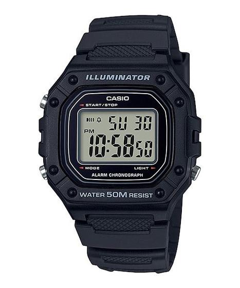 Relógio Casio Masculino Digital Preto W-218H-1AVDF Menor preço em Relógio Casio Masculino Digital Preto W-218H-1AVDF