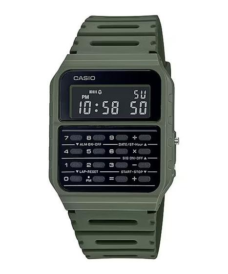 Imagem de Relógio Casio Masculino Digital Verde Quadrado Calculadora