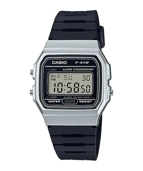 Imagem de Relógio Casio Masculino Digital Vintage Prata F-91WM-7ADF