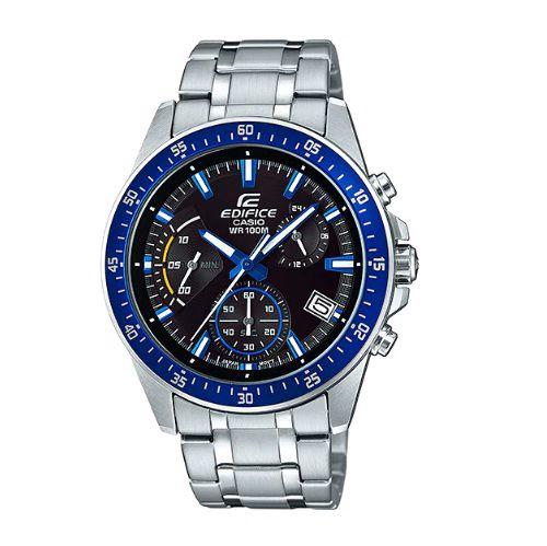 Imagem de Relógio Casio Masculino Edifice Prata Azul EFV-540D-1A2VUDF Prova DAgua