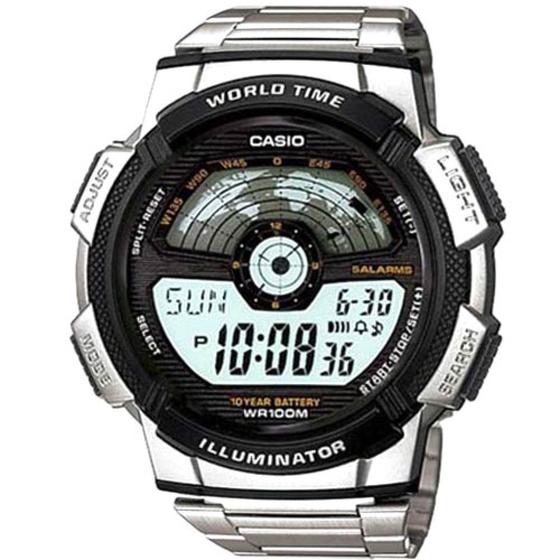 Imagem de Relógio casio masculino hora mundial - ae-1100wd-1avdf